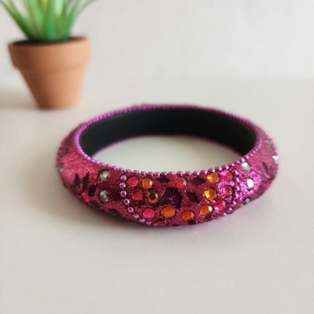 Pink Bangle Stack Bracelet